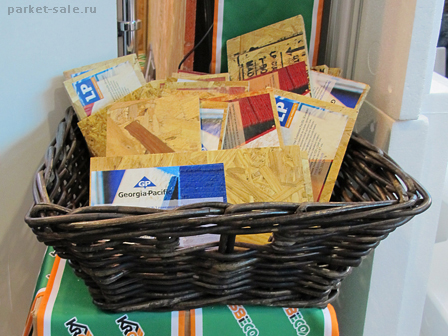 Интерстройэкспо 2012 образцы древесно-стружечных плит на стенде компании Krosbieco